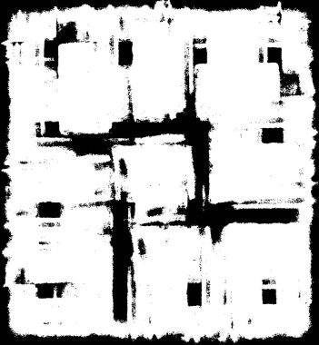 Tek renkli ağ benzersiz bir illüstrasyon. siyah ve beyaz tasarım.