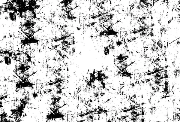 Artistiek Abstract Patroon Met Krassen Zwart Wit Beschadigd Oppervlak — Stockvector