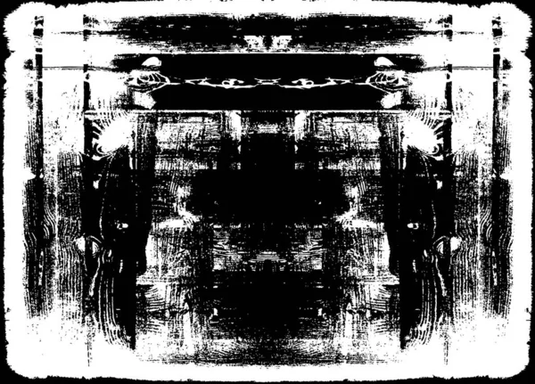 Ретро Рисунок Царапинами Черно Белая Поврежденная Поверхность — стоковый вектор