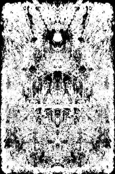 Grunge Zwart Wit Beschadigd Oppervlak Abstract Retro Sjabloon Met Krassen — Stockvector