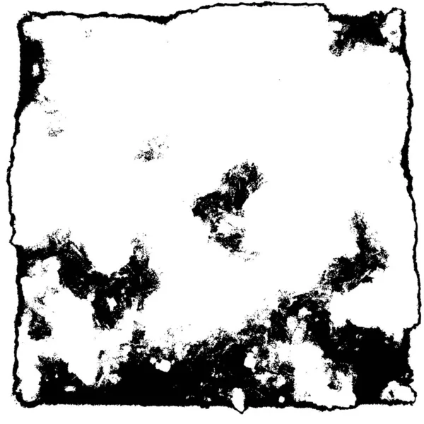 Grunge Schwarz Weiß Beschädigte Oberfläche Abstrakte Retro Vorlage Mit Kratzern — Stockvektor