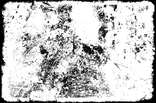 Grunge Černý Bílý Poškozený Povrch Abstraktní Retro Šablona Škrábanci — Stockový vektor