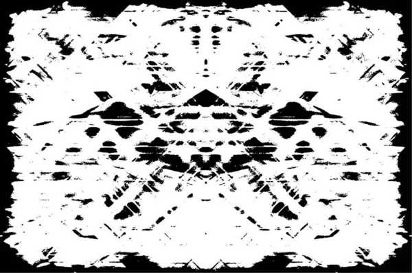 Grunge Černý Bílý Poškozený Povrch Abstraktní Retro Šablona Škrábanci — Stockový vektor