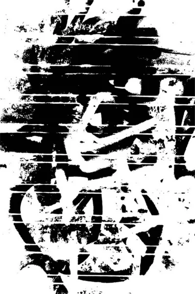 Ruwe Zwart Wit Achtergrond Patroon Met Krassen Vlekken — Stockvector