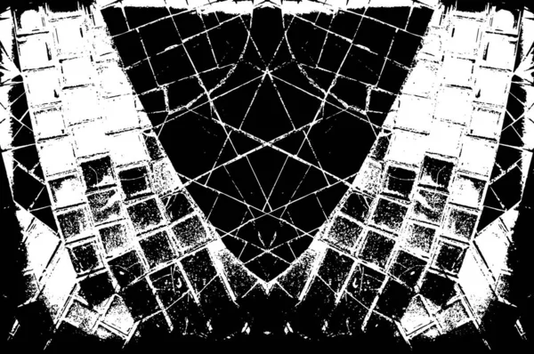 Чорно Біла Ілюстрація Абстрактний Монохромний Фон Візерунок Подряпинами Плямами — стоковий вектор
