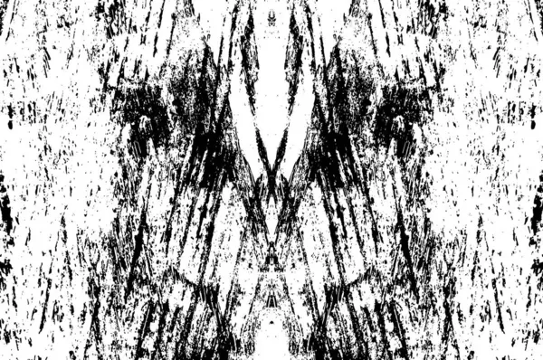 黒と白のイラスト 抽象的なモノクロの背景 傷および汚れが付いているパターン — ストックベクタ