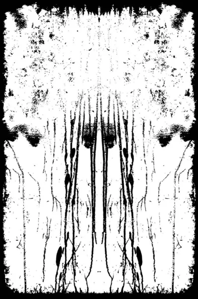 Rough Black White Texture Vector Distressed Overlay Texture Grunge Background — Vetor de Stock