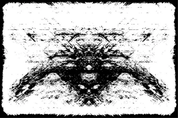 Klasik Siyah Beyaz Monokrom Grunge Dokusu Mürekkep Lekeleri Sıçramalar Çizgiler — Stok Vektör