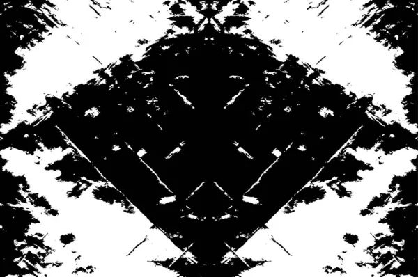 ヴィンテージモノクロブラックとホワイトグラウンジのテクスチャ インクスポット スプラッシュ ラインのパターン — ストックベクタ