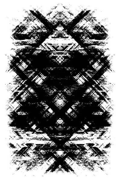 Vintage Monochrome Black White Grunge Texture Pattern Ink Spots Splashes — Stock Vector