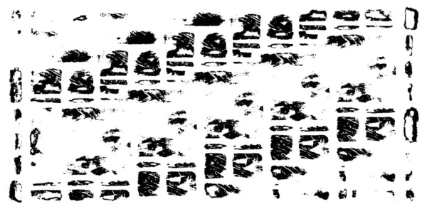 傷およびラインが付いている黒および白い質の苦しみを受けた背景 抽象ベクトルイラスト — ストックベクタ