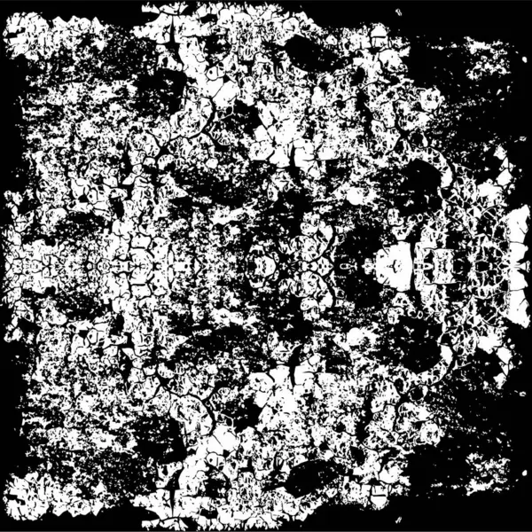 Тревожный Фон Черно Белой Текстуре Пятнами Царапинами Линиями Абстрактная Векторная — стоковый вектор