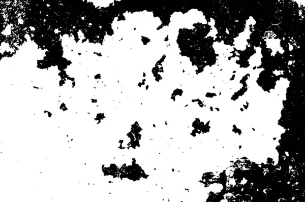 Zmatené Pozadí Černé Bílé Textuře Skvrnami Škrábance Čáry Abstraktní Vektorová — Stockový vektor