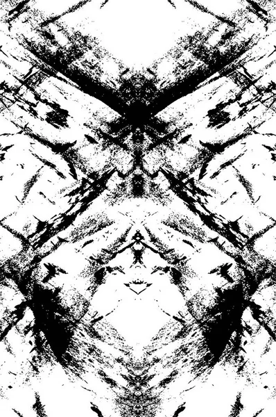 Abstrakte Symmetrische Schwarz Weiß Grunge Vorlage Für Hintergrund Vektorillustration — Stockvektor