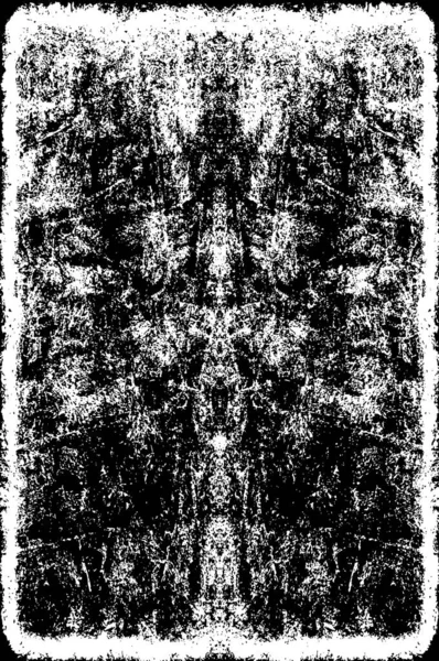 Abstrait Symétrique Noir Blanc Modèle Grunge Pour Arrière Plan Illustration — Image vectorielle