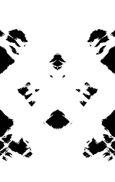 Αφηρημένο Συμμετρικό Μαύρο Και Άσπρο Πρότυπο Grunge Για Φόντο Διανυσματική — Διανυσματικό Αρχείο