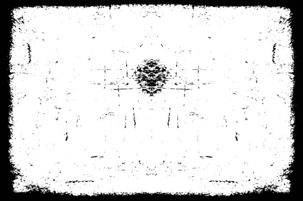 Αφηρημένο Συμμετρικό Μαύρο Και Άσπρο Πρότυπο Grunge Για Φόντο Διανυσματική — Διανυσματικό Αρχείο