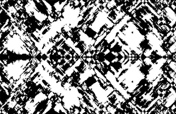 Abstrait Symétrique Noir Blanc Modèle Grunge Pour Arrière Plan Illustration — Image vectorielle
