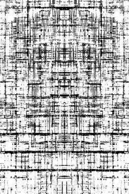 Tek renkli ağ benzersiz bir illüstrasyon. siyah ve beyaz tasarım.