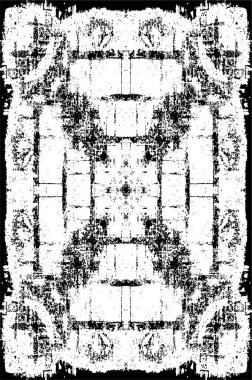 Tek renkli ağ benzersiz bir illüstrasyon. siyah ve beyaz tasarım.