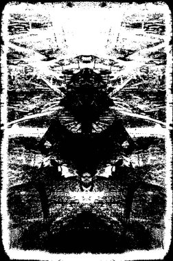 Tek renkli ağ benzersiz bir illüstrasyon. siyah ve beyaz tasarım.