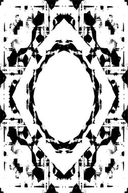 Tek renkli ağ benzersiz bir illüstrasyon. siyah ve beyaz tasarım.