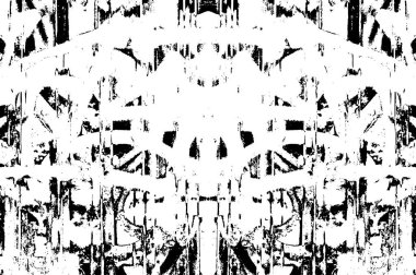 Grunge siyah beyaz desen. Tek renkli parçacıklar soyut doku