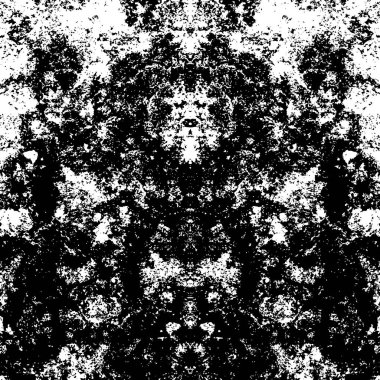 Grunge siyah beyaz desen. Tek renkli parçacıklar soyut doku