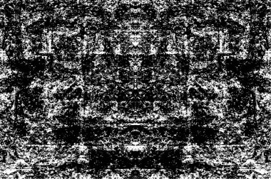 Grunge siyah beyaz desen. Tek renkli parçacıklar soyut doku