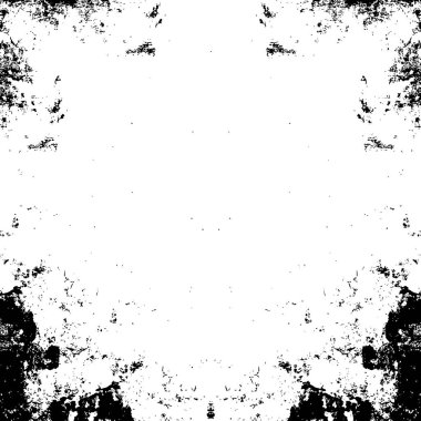 Grunge siyah beyaz desen. Tek renkli parçacıklar soyut doku