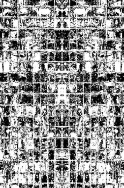 Grunge siyah beyaz desen. Tek renkli parçacıklar soyut doku