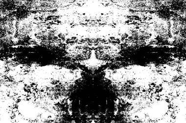 Grunge siyah beyaz desen. Tek renkli parçacıklar soyut doku