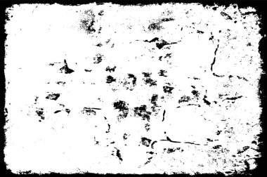 Grunge black and white pattern. Monochrome particles abstract texture. Background of cracks, scuffs, chips, stains, ink spots, lines. Dark design background surface. Gray printing element