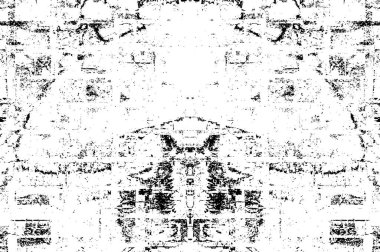 Grunge black and white pattern. Monochrome particles abstract texture. Background of cracks, scuffs, chips, stains, ink spots, lines. Dark design background surface. Gray printing element