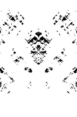 Grunge black and white pattern. Monochrome particles abstract texture. Background of cracks, scuffs, chips, stains, ink spots, lines. Dark design background surface. Gray printing element