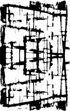 Siyah ve beyaz soyut web çizimi. Tek renkli tasarım.