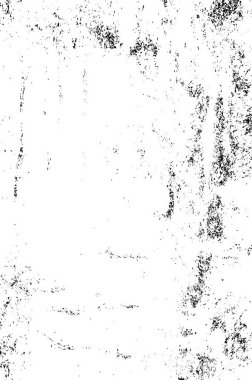Grunge üst üste biniyor. Soyut siyah-beyaz vektör arkaplanı. Çatlak, leke ve noktalarda kirli desenli tek renkli klasik yüzey. Karanlık korku tarzında eski bir duvar.