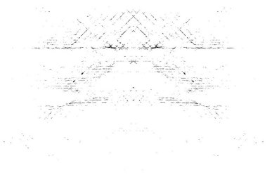 Grunge üst üste biniyor. Soyut siyah-beyaz vektör arkaplanı. Çatlak, leke ve noktalarda kirli desenli tek renkli klasik yüzey. Karanlık korku tarzında eski bir duvar.