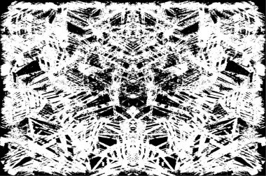 Siyah ve beyaz grunge arka planı. Klasik, soyut, eski bir arka plan. Çatlaklar, çizikler, eski yüzeydeki lekeler