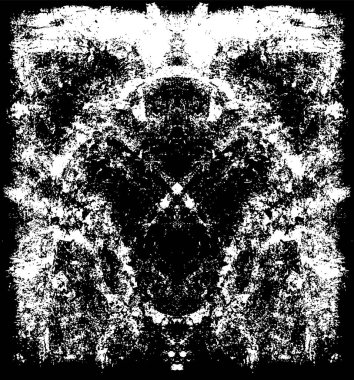 Siyah ve beyaz grunge arka planı. Klasik, soyut, eski bir arka plan. Çatlaklar, çizikler, eski yüzeydeki lekeler