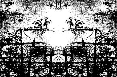 Grunge siyah ve beyaz soyut arka plan. Çizik dokusu, çentikler, çatlaklar, toprak, sürtünme. Koyu tek renkli yüzey