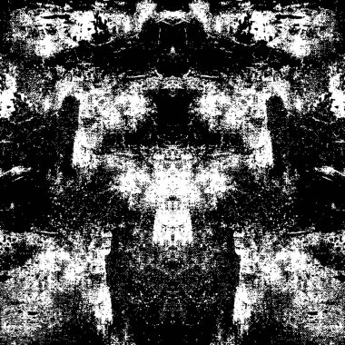 Grunge siyah ve beyaz soyut arka plan. Çizik dokusu, çentikler, çatlaklar, toprak, sürtünme. Koyu tek renkli yüzey