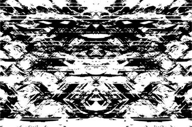 Grunge siyah ve beyaz soyut arka plan. Çizik dokusu, çentikler, çatlaklar, toprak, sürtünme. Koyu tek renkli yüzey