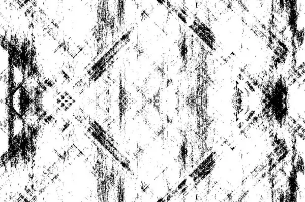 Abstrakt Grunge Geometriskt Mönster Svart Och Vit Bakgrund — Stock vektor