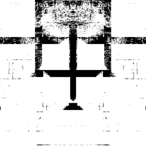 Abstraktes Geometrisches Grunge Muster Schwarz Weißer Hintergrund — Stockvektor