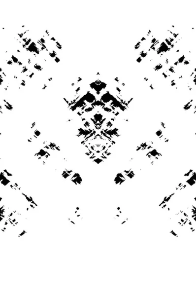 Grunge Black White Pattern Monochrome Particles Abstract Texture Background Cracks — Vetor de Stock