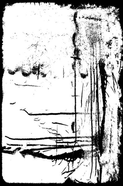 Černobílá Ilustrace Abstraktním Grunge Vzorem Monochromatický Design — Stockový vektor