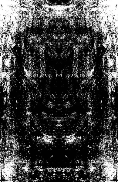 Schwarz Weiß Illustration Mit Abstraktem Grunge Muster Monochromes Design — Stockvektor