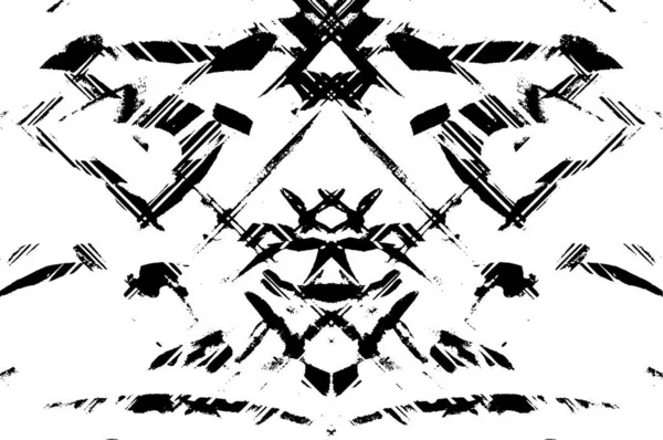 Zwart Wit Illustratie Met Abstract Grunge Patroon Monochroom Ontwerp — Stockvector