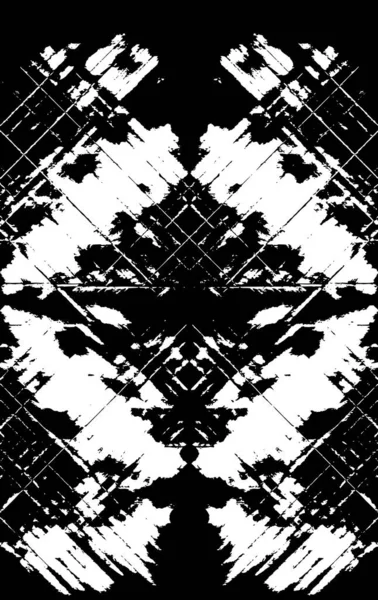 Illustration Noir Blanc Avec Motif Grunge Abstrait Conception Monochrome — Image vectorielle